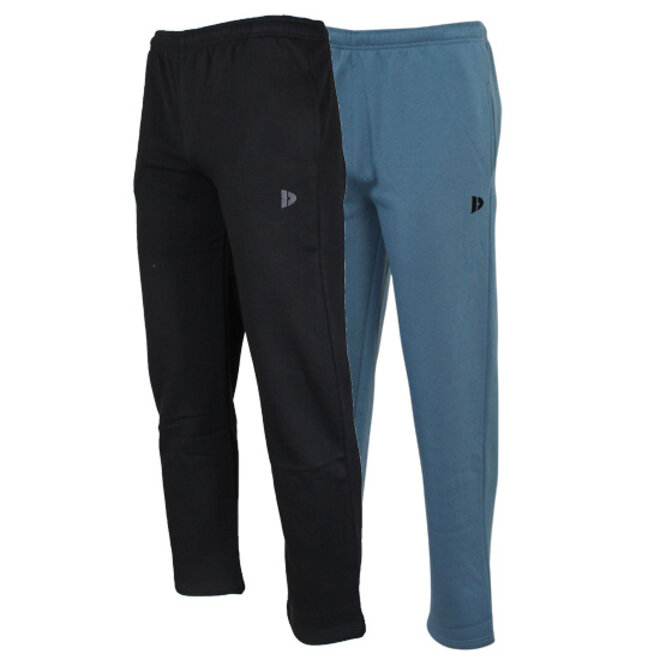 Donnay Heren - 2-Pack - Joggingbroek Wess - Zwart & Denim Blue