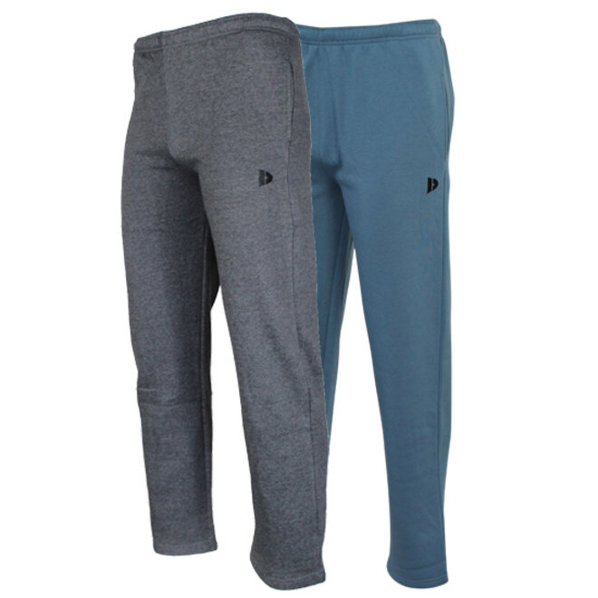 Donnay Heren - 2-Pack - Joggingbroek Wess - Donkergrijs & Denim Blue