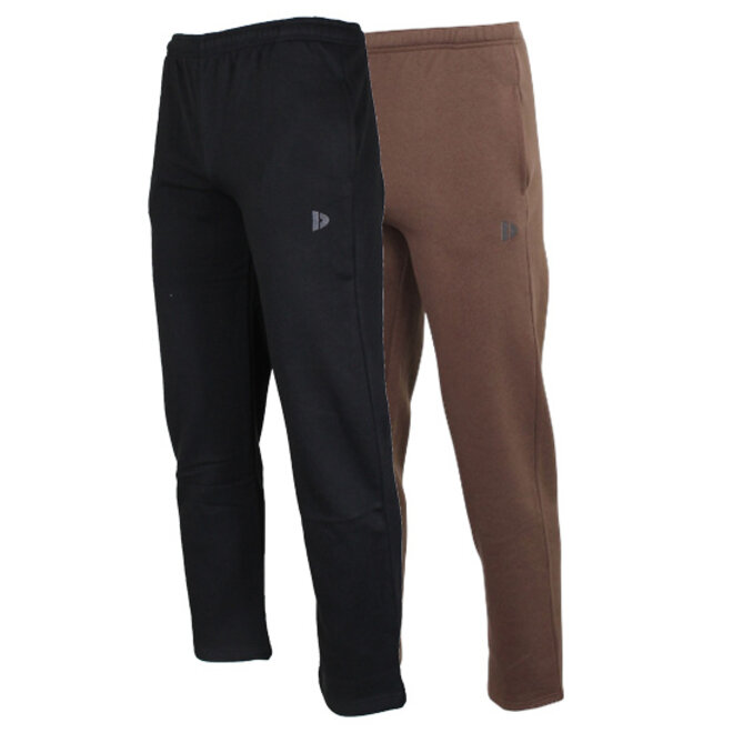 Donnay Heren - 2-Pack - Joggingbroek Wess - Zwart & Brown