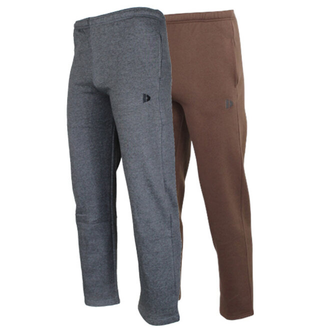 Donnay Heren - 2-Pack - Joggingbroek Wess - Donkergrijs & Brown