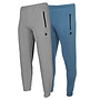 Donnay Heren - 2-Pack - Joggingbroek Jack - Zilvergrijs & Denim Blue