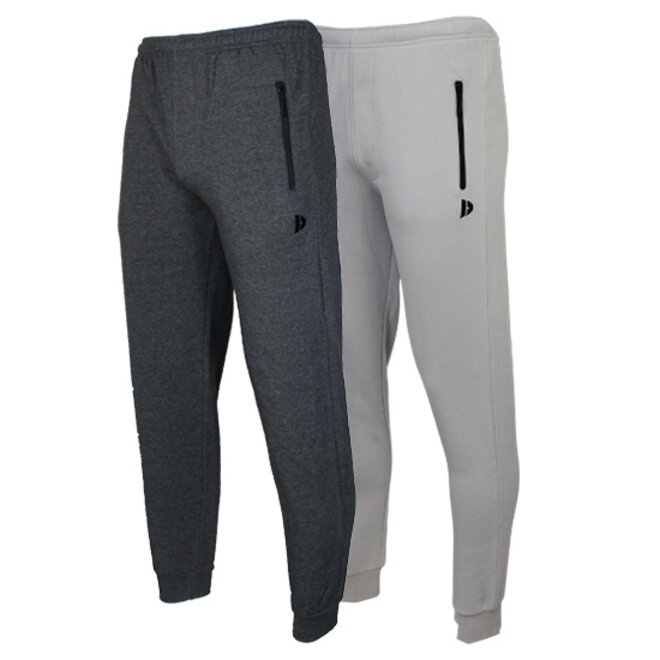 Donnay Heren - 2-Pack - Joggingbroek Jack - Donkergrijs & Light Grey