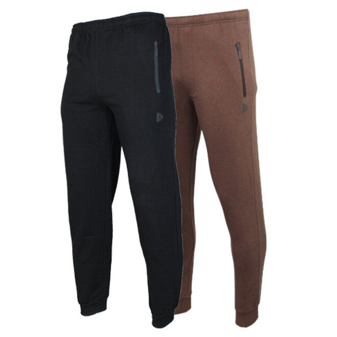 Donnay Heren - 2-Pack - Joggingbroek Jack - Zwart & Brown