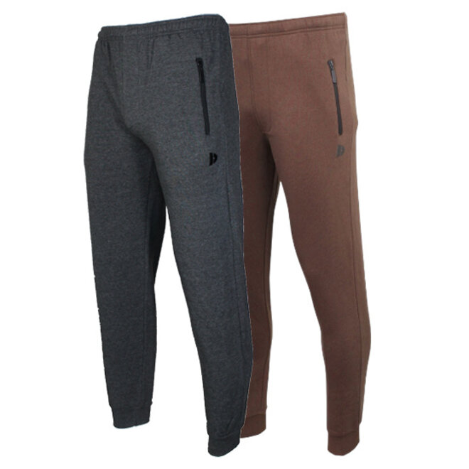Donnay Heren - 2-Pack - Joggingbroek Jack - Donkergrijs & Brown