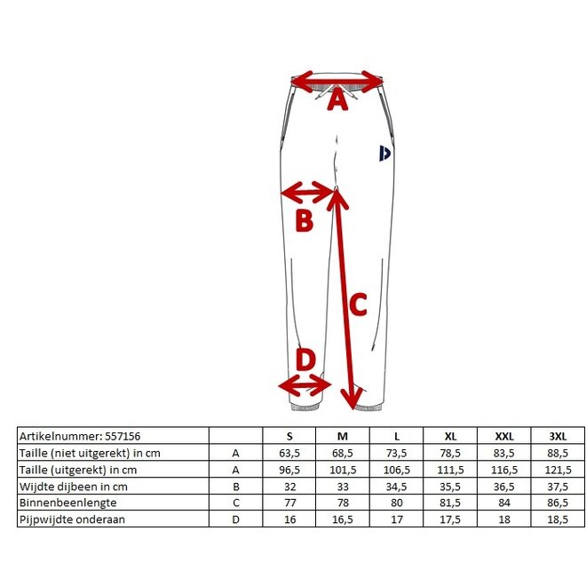 Donnay Heren - 2-Pack - Joggingbroek rechte pijp Sky - Donkergrijs & Denim Blue