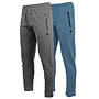 Donnay Heren - 2-Pack - Joggingbroek rechte pijp Sky - Donkergrijs & Denim Blue