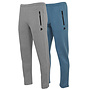 Donnay Heren - 2-Pack - Joggingbroek rechte pijp Sky - Zilvergrijs & Denim Blue