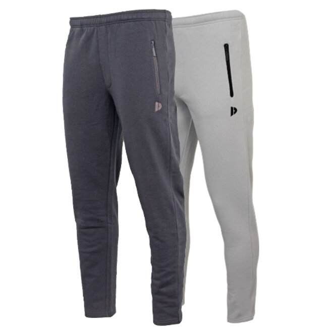 Donnay Heren - 2-Pack - Joggingbroek rechte pijp Sky - Navy & Light Grey