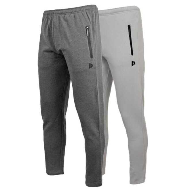 Donnay Heren - 2-Pack - Joggingbroek rechte pijp Sky - Donkergrijs & Light Grey
