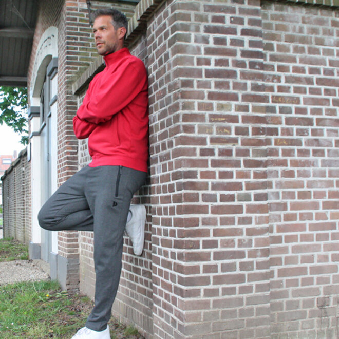 Donnay Heren - 2-Pack - Joggingbroek rechte pijp Sky - Donkergrijs & Brown