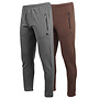Donnay Heren - 2-Pack - Joggingbroek rechte pijp Sky - Donkergrijs & Brown