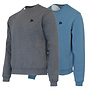 Donnay Heren - 2-Pack - Fleece Crew Sweater Dean - Donkergrijs & Denim Blue