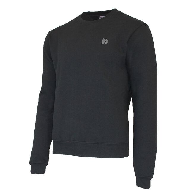 Donnay Heren - 2-Pack - Fleece Crew Sweater Dean - Zwart & Brown