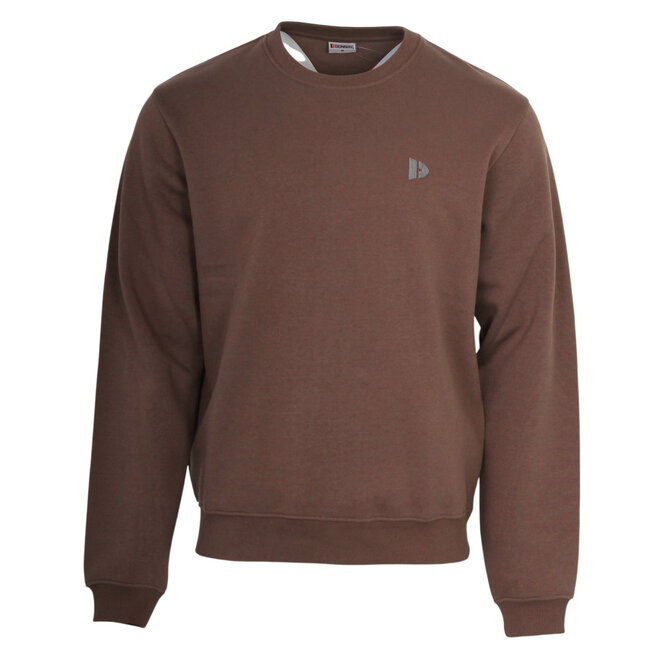 Donnay Heren - 2-Pack - Fleece Crew Sweater Dean - Zwart & Brown