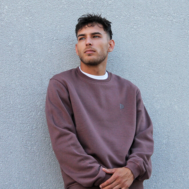 Donnay Heren - 2-Pack - Fleece Crew Sweater Dean - Donkergrijs & Brown