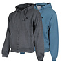 Donnay Heren - 2-Pack - Vest met capuchon Bruce - Donkergrijs & Denim Blue