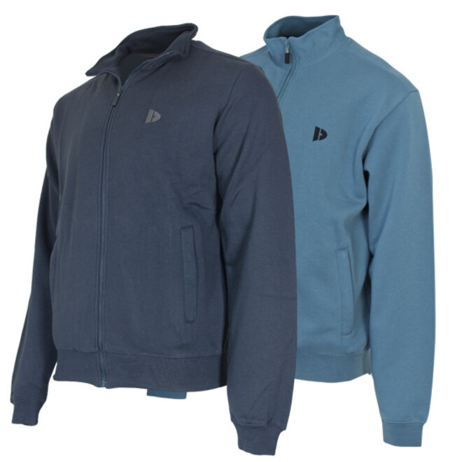 Donnay Heren - 2-Pack - Vest met kraag Bryan - Navy & Denim Blue