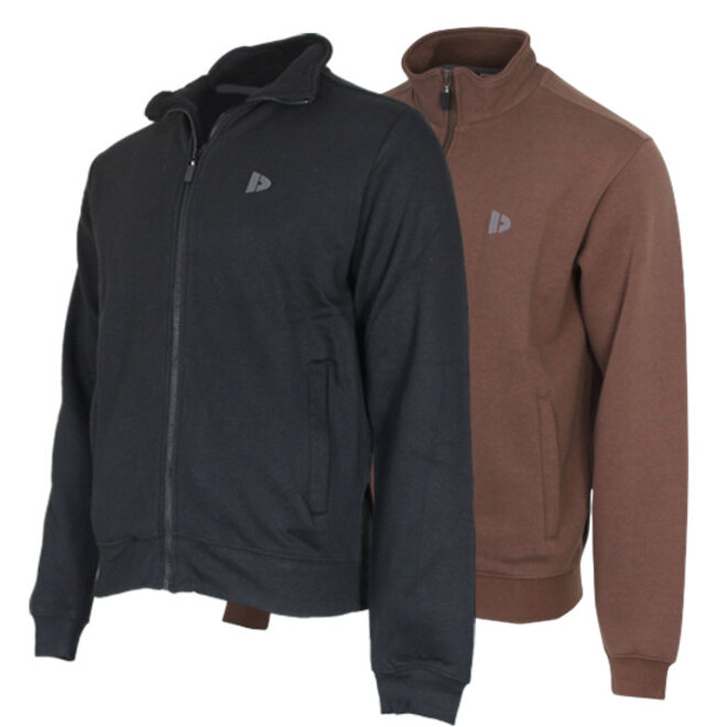 Donnay Heren - 2-Pack - Vest met kraag Bryan - Zwart & Brown