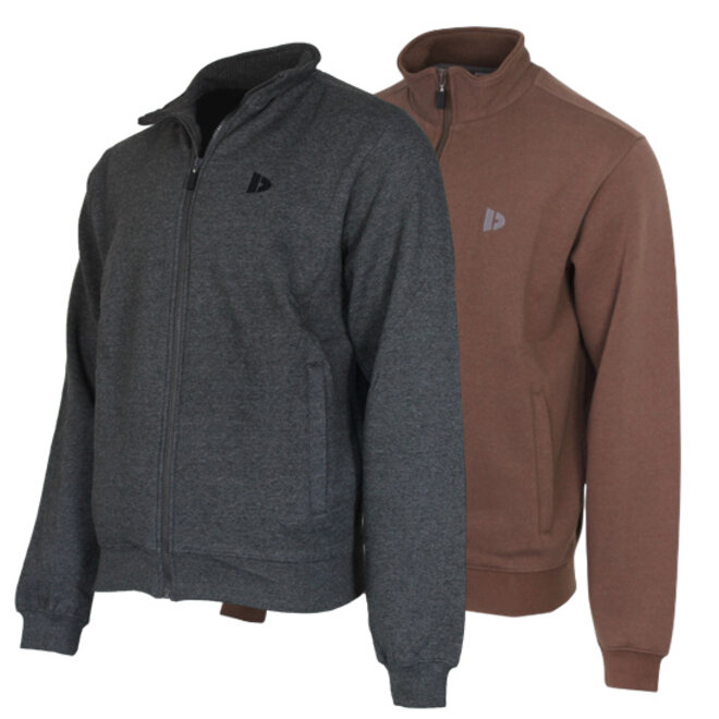 Donnay Heren - 2-Pack - Vest met kraag Bryan - Donkergrijs & Brown