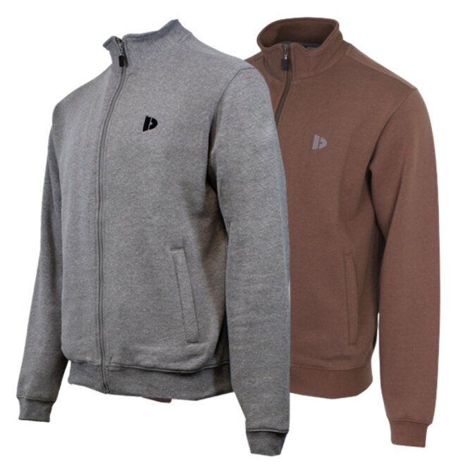 Donnay Heren - 2-Pack - Vest met kraag Bryan - Zilvergrijs & Brown