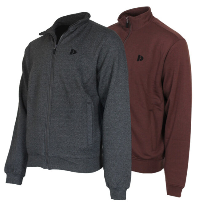 Donnay Heren - 2-Pack - Vest met kraag Bryan - Donkergrijs & Brown