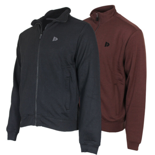 Donnay Heren - 2-Pack - Vest met kraag Bryan - Zwart & Brown