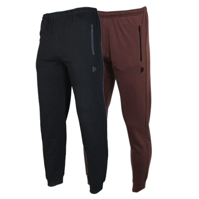 Donnay Heren - 2-Pack - Joggingbroek Jack - Zwart & Brown