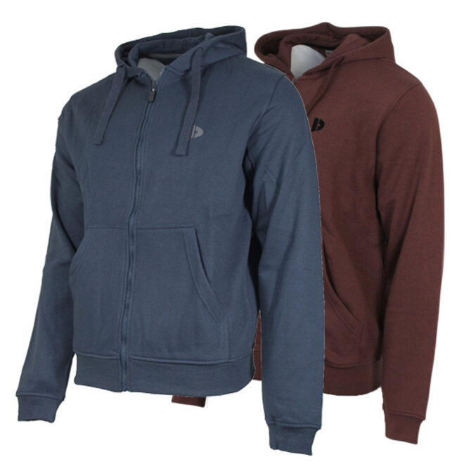 Donnay Heren - 2-Pack - Vest met capuchon Bruce - Navy & Brown