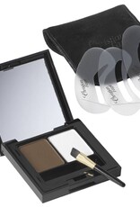 Christian Faye Wenkbrauwpoeder DUO Highlighter set, compleet met sjablonen en kwast -  Dark
