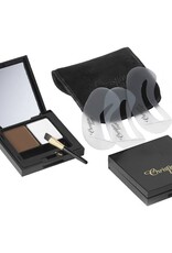 Christian Faye Wenkbrauwpoeder DUO Highlighter set, compleet met sjablonen en kwast -  Dark