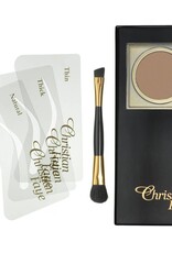 Christian Faye Wenkbrauwpoeder set, compleet met sjablonen en kwast - Dark Brown