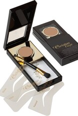 Christian Faye Wenkbrauwpoeder set, compleet met sjablonen en kwast - Brown