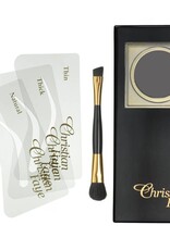 Christian Faye Wenkbrauwpoeder set, compleet met sjablonen en kwast - Black