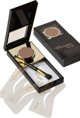 Christian Faye Wenkbrauwpoeder set, compleet met sjablonen en kwast - Irid Brown