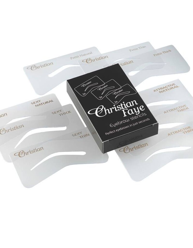 Christian Faye Wenkbrauw sjablonen set Sexy/Petit/Attractive