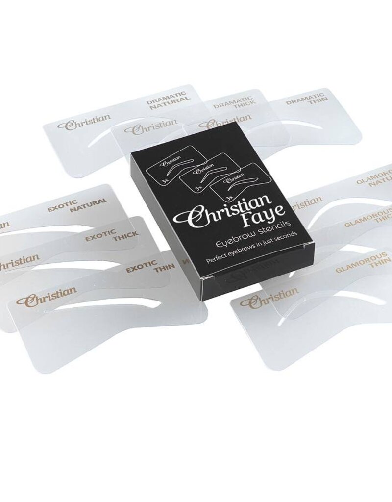 Christian Faye Wenkbrauw sjablonen set Dramatic/Exotic/Glamorous