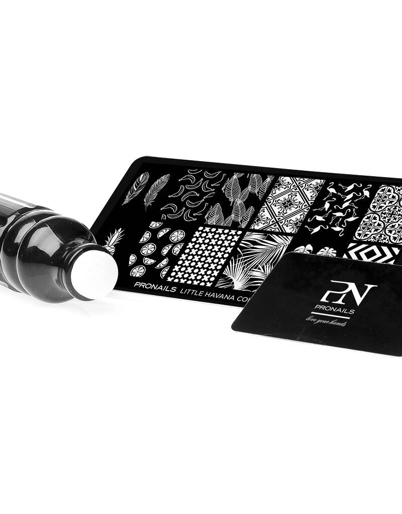 Pronails Stamping Plate Little Havana + Scraper