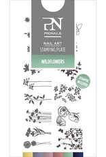 Pronails Stamping Plate Wildflowers + Scraper