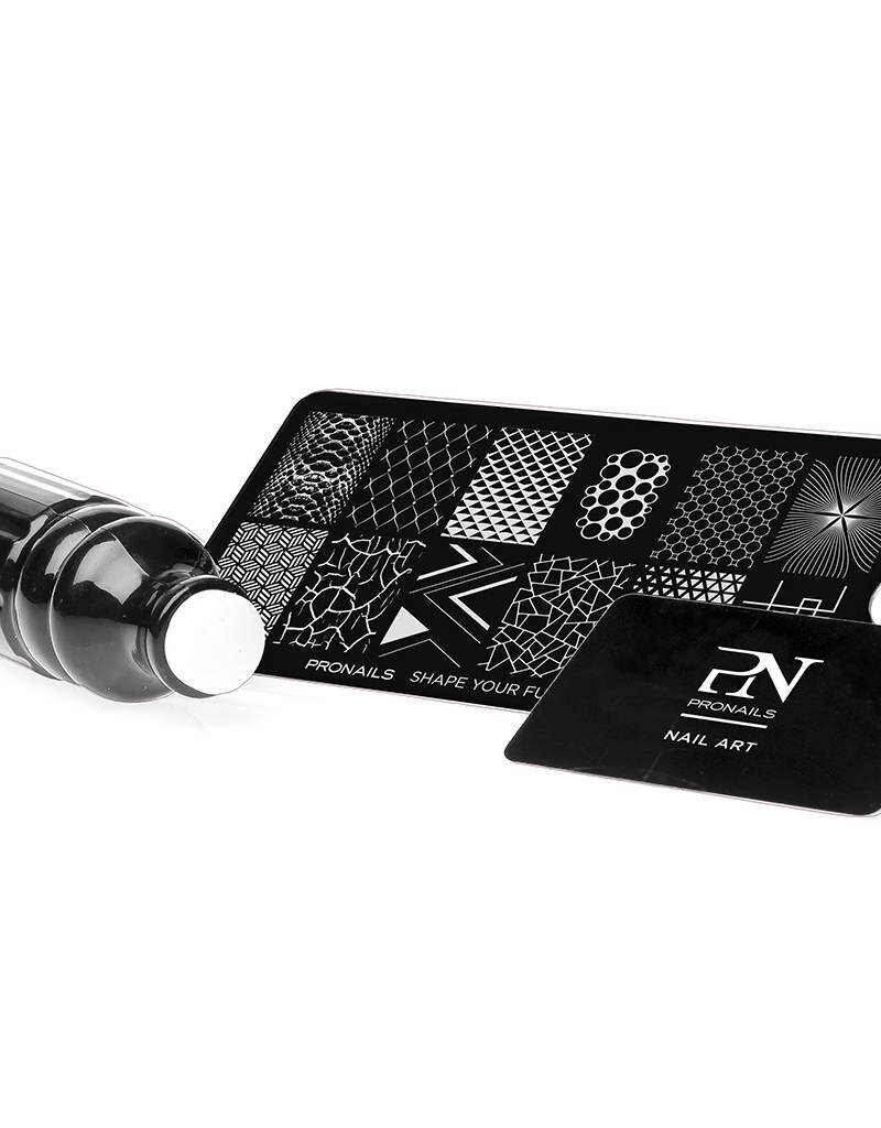 Pronails Stamping Plate Shape Your Future + Scraper