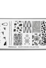 Pronails Stamping Plate Warm Wishes + Scraper