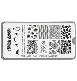 Pronails Stamping Plate Warm Wishes + Scraper