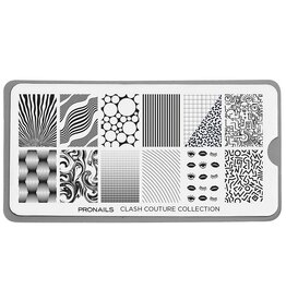 Pronails Stamping Plate Clash Couture Collection + Scraper