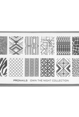 Pronails Stamping Plate Own The Night Collection + Scraper