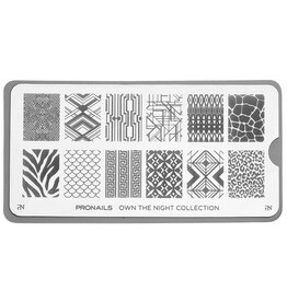 Pronails Stamping Plate Own The Night Collection + Scraper