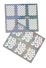 Pronails Nail Art Stencils Aloha Flowers & Mermaid 2 pcs