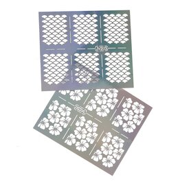 Pronails Nail Art Stencils Aloha Flowers & Mermaid