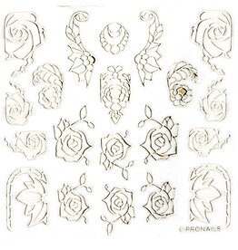 Pronails Nail Stickers Blooming Bouquet Gold