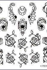 Pronails Nail Stickers Blooming Bouquet Black