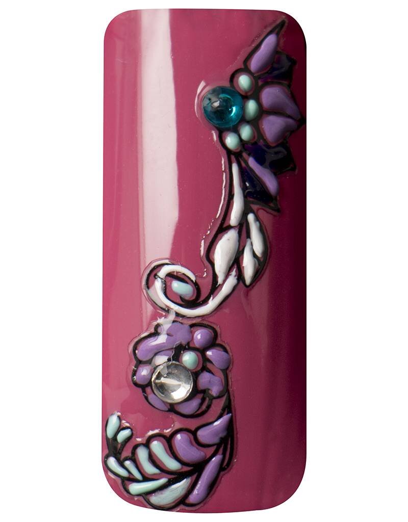 Pronails Nail Stickers Blooming Bouquet Black