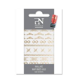 Pronails Nail Stickers Navy Knots Gold